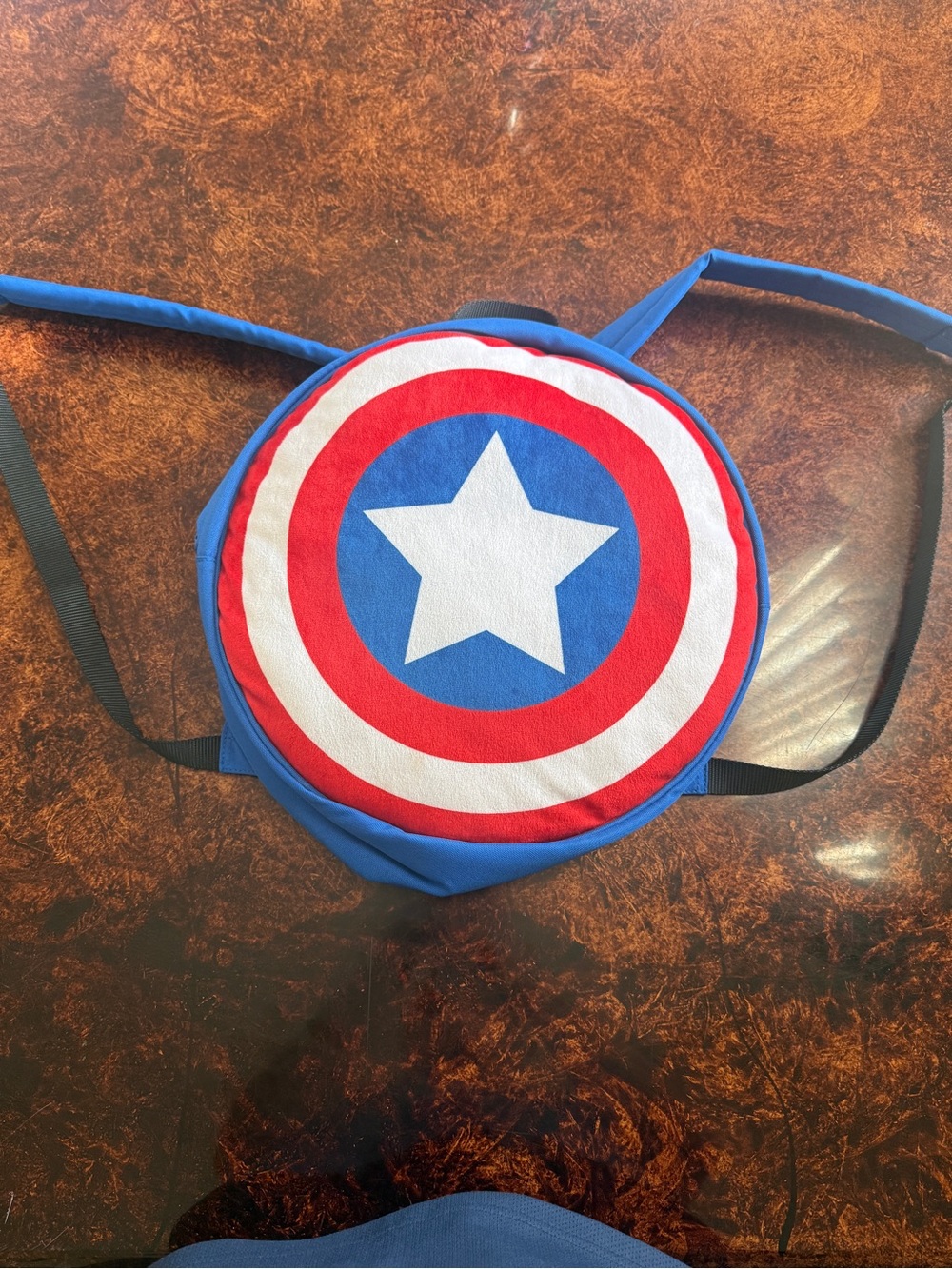 Marvel Kids Red, White & Blue Captain Shield Backpack